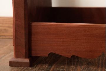 和製アンティーク　総ケヤキ材　重厚な雰囲気漂う台座(軸掛、飾り台)(R-038257)