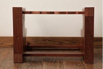 和製アンティーク　総ケヤキ材　重厚な雰囲気漂う台座(軸掛、飾り台)(R-038257)