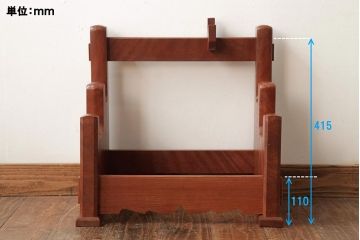 アンティーク雑貨　総ケヤキ材　重厚な雰囲気漂う台座(軸掛、飾り台)(R-038257)