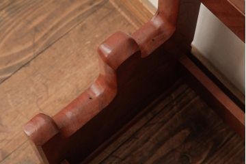 アンティーク雑貨　総ケヤキ材　重厚な雰囲気漂う台座(軸掛、飾り台)(R-038257)