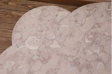 アンティーク家具　フランス　マホガニー材　レア!　個性際立つストーントップテーブル(R-038262)