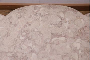 アンティーク家具　フランス　マホガニー材　レア!　個性際立つストーントップテーブル(R-038262)