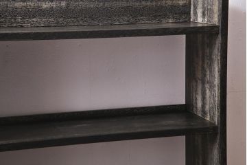 アンティーク家具　和製アンティーク　落ち着いた色合いで使い勝手の良い本棚(オープンラック、飾り棚、陳列棚)(R-038265)
