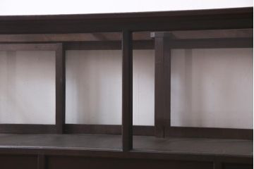 アンティーク家具　和製アンティーク　ナラ材　引き出し付き!大正ロマンの雰囲気漂うガラスケース(ショーケース、陳列棚)(R-038267)