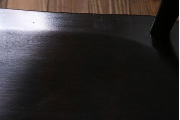中古　北海道民芸家具　オックスボーチェア　シックな佇まいのダイニングチェア(板座チェア、椅子)(R-038271)