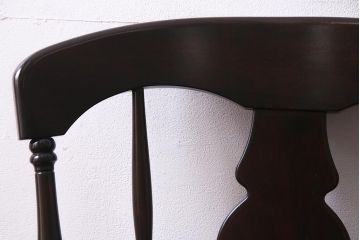 中古　北海道民芸家具　上品な雰囲気漂うアームチェア(ウィンザーチェア、ダイニングチェア、椅子、ウインザーチェア)(R-038273)
