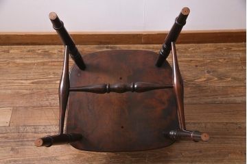 中古　北海道民芸家具　上品な雰囲気漂うアームチェア(ウィンザーチェア、ダイニングチェア、椅子、ウインザーチェア)(R-038273)