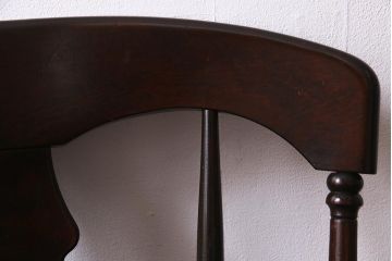 中古　北海道民芸家具　上品な雰囲気漂うアームチェア(ウィンザーチェア、ダイニングチェア、椅子、ウインザーチェア)(R-038275)