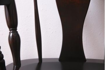 中古　北海道民芸家具　上品な雰囲気漂うアームチェア(ウィンザーチェア、ダイニングチェア、椅子、ウインザーチェア)(R-038275)