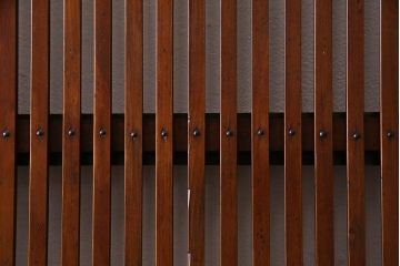 アンティーク建具　和製アンティーク　あたたかな色味が魅力の格子戸2枚セット(引き戸、建具)(R-038277)