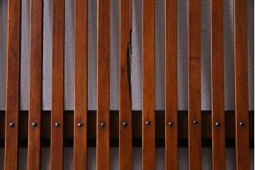 アンティーク建具　和製アンティーク　あたたかな色味が魅力の格子戸2枚セット(引き戸、建具)(R-038277)