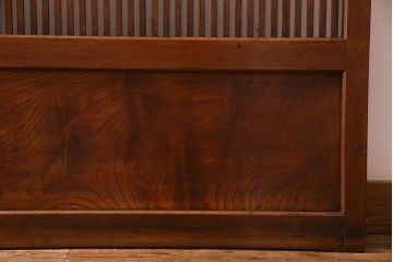 アンティーク建具　和製アンティーク　あたたかな色味が魅力の格子戸2枚セット(引き戸、建具)(R-038277)