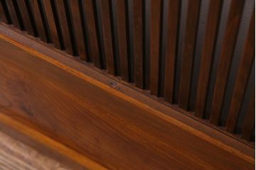 アンティーク建具　和製アンティーク　あたたかな色味が魅力の格子戸2枚セット(引き戸、建具)(R-038277)