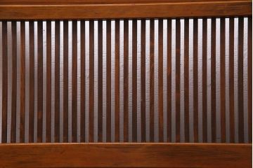 アンティーク建具　和製アンティーク　あたたかな色味が魅力の格子戸2枚セット(引き戸、建具)(R-038277)