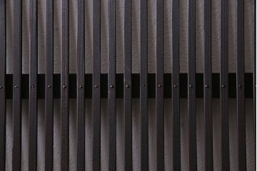 アンティーク建具　和製アンティーク　帯ガラス入り　レトロシックな格子戸2枚セット(引き戸、建具)(R-038279)