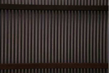 アンティーク建具　和製アンティーク　帯ガラス入り　レトロシックな格子戸2枚セット(引き戸、建具)(R-038279)