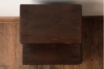 アンティーク雑貨　大正昭和初期　深みのある色味が魅力のレトロな踏み台(R-038282)