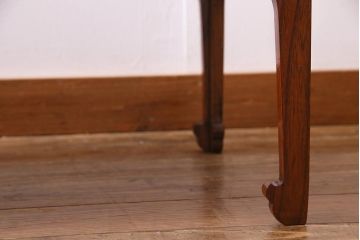 アンティーク家具　レアサイズ!　総ケヤキ材　天板一枚板　漆塗りが綺麗な文机(座机、ローテーブル、花台)(R-038288)