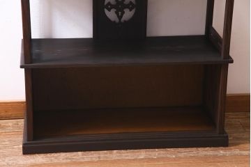 ビンテージ家具　民芸家具　高級杉材　品のある佇まいが魅力的な茶棚(飾り棚、戸棚、ヴィンテージ)(R-038289)