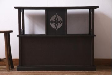 ビンテージ家具　民芸家具　高級杉材　品のある佇まいが魅力的な茶棚(飾り棚、戸棚、ヴィンテージ)(R-038289)