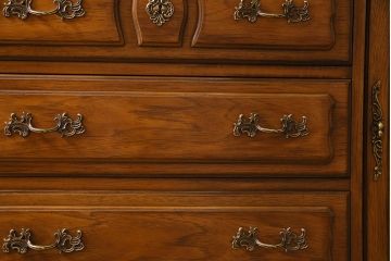 中古　DREXEL HERITAGE(ドレクセルヘリテイジ)　CHERBOURG(シェルブール)　キュリオケース(飾り棚、食器棚、キャビネット)(定価約150万円)