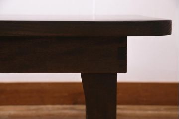 アンティーク家具　和製アンティーク　天板リメイク極厚栗材　シンプルなローテーブル(座卓、センターテーブル)(R-038303)