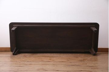 アンティーク家具　和製アンティーク　天板リメイク極厚栗材　シンプルなローテーブル(座卓、センターテーブル)(R-038303)