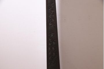 ビンテージ家具　伝統工芸　軽井沢彫り　昭和中期　 繊細な桜の彫りが目を引く姿見(鏡、ミラー)(R-038305)