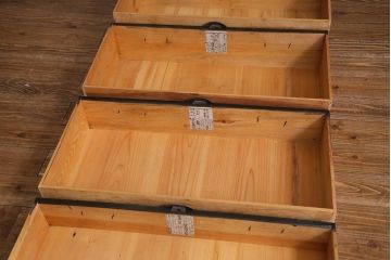 アンティーク家具　大正昭和初期　和製アンティーク　脚付きリメイク　丸金具が渋さを引き立たせる松本衣装箪笥(時代箪笥、チェスト、引き出し)(R-038311)