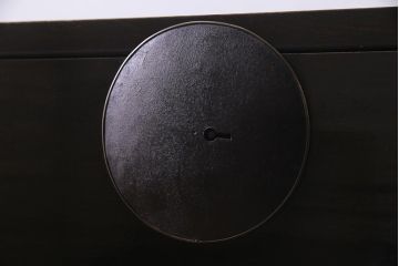 アンティーク家具　大正昭和初期　和製アンティーク　脚付きリメイク　丸金具が渋さを引き立たせる松本衣装箪笥(時代箪笥、チェスト、引き出し)(R-038311)