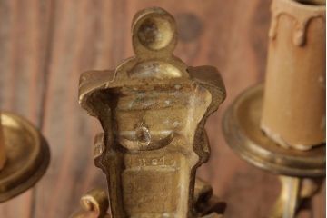 アンティーク照明　フランスアンティーク　真鍮製　オリエンタルな雰囲気が魅力的なウォールランプ(壁掛け照明、壁付け照明)(R-038312)