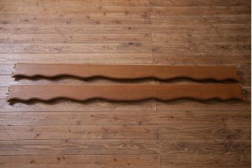アンティーク家具　フランスアンティーク　オーク材　ロカイユ装飾が魅力的な木製ベッドフレーム(R-038315)
