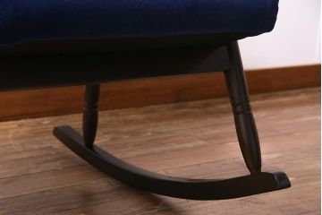 アンティーク家具　昭和初期　深みのあるブルーがお洒落なロッキングチェア(アームチェア)(R-038316)