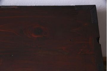 アンティーク家具　和製アンティーク　桜丸金具　前面栗材　和の風情溢れる米沢箪笥(ローボード、引き出し)(R-038319)