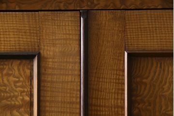 アンティーク家具　特注品　タモ材玉杢　桐材　凝ったつくりが魅力の高級感溢れる2WAY重ね箪笥(衣装箪笥、引き出し、桐箪笥、桐たんす)(R-038320)