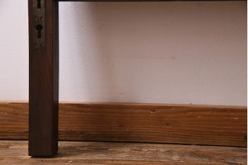 ビンテージ　伝統工芸　軽井沢彫り　桜の木が彫られた木製ベッドフレーム(R-038324)