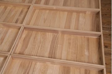 当店リメイク家具　伝統民芸　岩谷堂箪笥　棚板リメイク　衣装盆付き　2WAYが便利な衣装箪笥(チェスト、引き出し、収納棚)(R-038325)