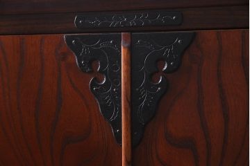 当店リメイク家具　伝統民芸　岩谷堂箪笥　棚板リメイク　衣装盆付き　2WAYが便利な衣装箪笥(チェスト、引き出し、収納棚)(R-038325)