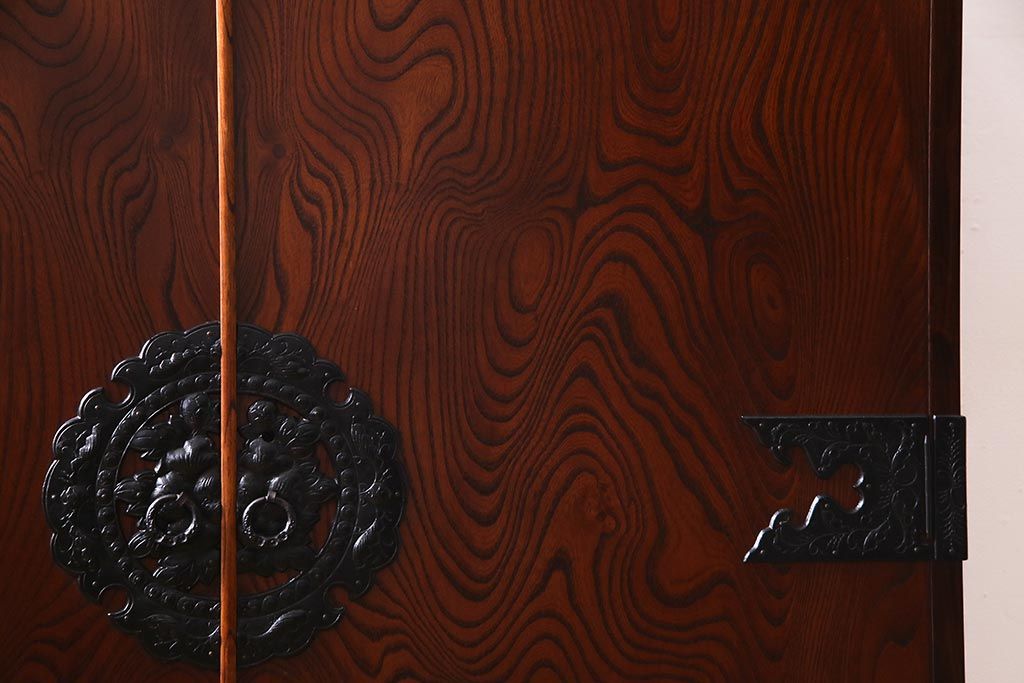 当店リメイク家具　伝統民芸　岩谷堂箪笥　棚板リメイク　衣装盆付き　2WAYが便利な衣装箪笥(チェスト、引き出し、収納棚)(R-038325)