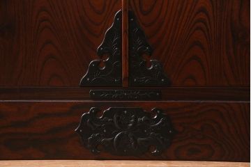 当店リメイク家具　伝統民芸　岩谷堂箪笥　棚板リメイク　衣装盆付き　2WAYが便利な衣装箪笥(チェスト、引き出し、収納棚)(R-038325)