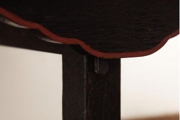 アンティーク家具　和製アンティーク　優美なシルエットが魅力的な二月堂机(座卓・ちゃぶ台)(R-038331)