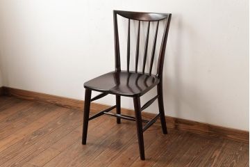 ビンテージ家具　松本民芸家具　シックな雰囲気漂うチェア(ダイニングチェア、椅子)(R-038336)
