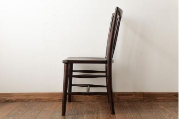 ビンテージ家具　松本民芸家具　シックな雰囲気漂うチェア(ダイニングチェア、椅子)(R-038336)