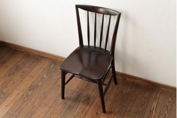 ビンテージ家具　松本民芸家具　シックな雰囲気漂うチェア(ダイニングチェア、椅子)(R-038336)