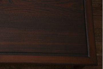 アンティーク家具　大正昭和初期　総ケヤキ一枚板　上品な佇まいが魅力の角ちゃぶ台(折りたたみテーブル、座卓、ローテーブル)(R-038340)