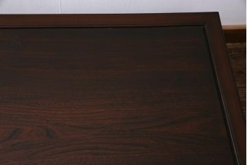 アンティーク家具　大正昭和初期　総ケヤキ一枚板　上品な佇まいが魅力の角ちゃぶ台(折りたたみテーブル、座卓、ローテーブル)(R-038340)