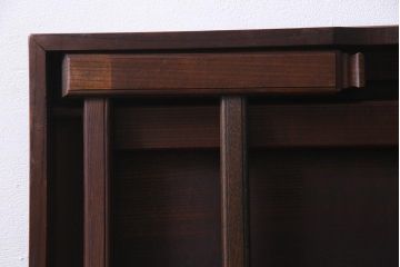 アンティーク家具　大正昭和初期　総ケヤキ一枚板　上品な佇まいが魅力の角ちゃぶ台(折りたたみテーブル、座卓、ローテーブル)(R-038340)