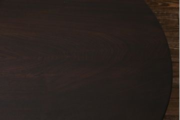 アンティーク家具　昭和初期　栓材　一枚板　渋みのある色味が魅力の丸ちゃぶ台(折りたたみテーブル、座卓、ローテーブル)(R-038341)