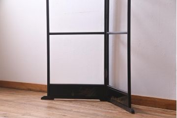 アンティーク雑貨　昭和初期　川辺の風景が和の情緒溢れる衣桁(着物掛け、ハンガーラック)(R-038342)
