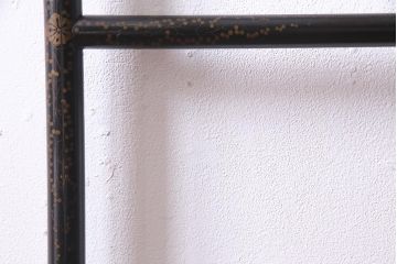 アンティーク雑貨　昭和初期　川辺の風景が和の情緒溢れる衣桁(着物掛け、ハンガーラック)(R-038342)